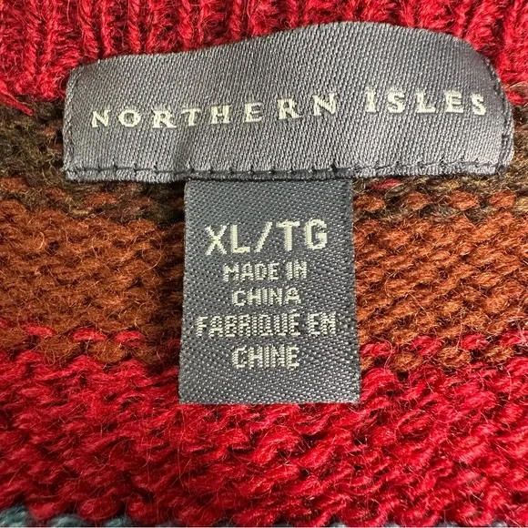 Northern Isles Colorful Aztec Patterned Cardigan Sweater. Size XL - Picture 6 of 8